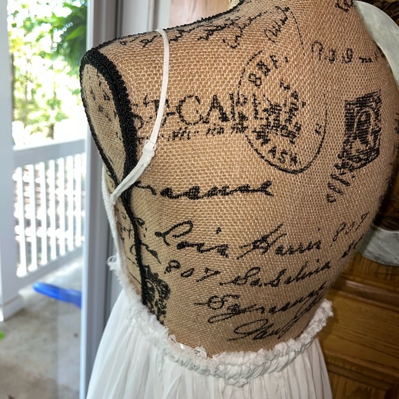 White Crochet Maxi Dress - Picture 4 of 6